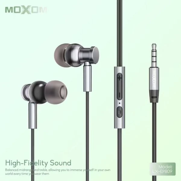 Moxom 3.5mm Earphone LX-EP809 Black