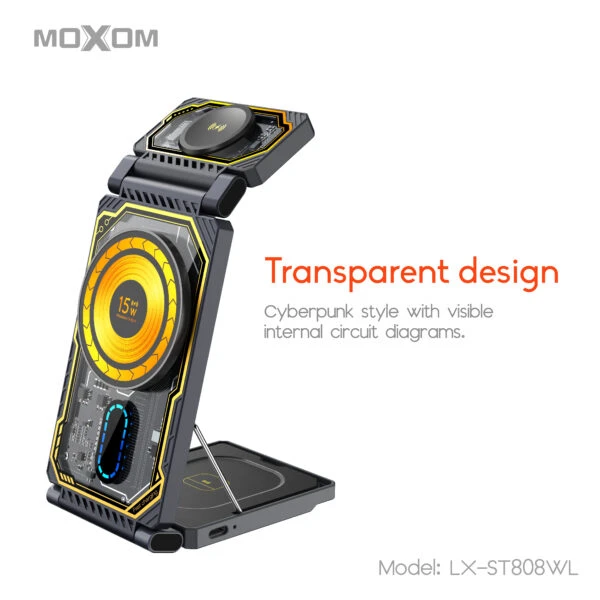 Moxom LX-ST808 4 in 1 Multifunction Wireless Charging Station