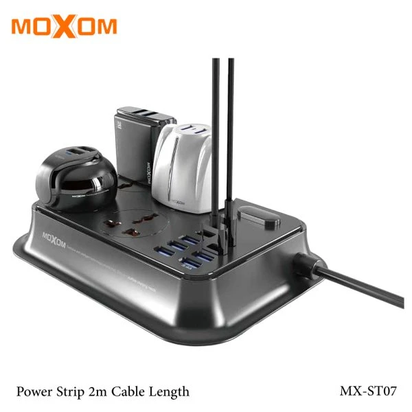 Moxom Smart Power Socket 3.4A 6 Usb Ports + 2 Pd Type-C + 4Eu MX-St07