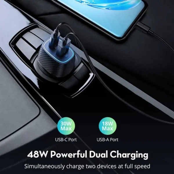 RAVPower PD Pioneer 48W 2-Port USB Car Charger