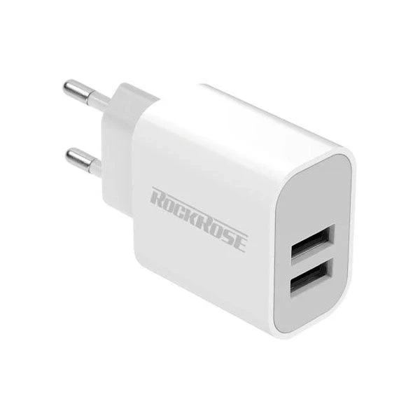 Rock Rose Casa A2 Dual Port 12W Travel Charger