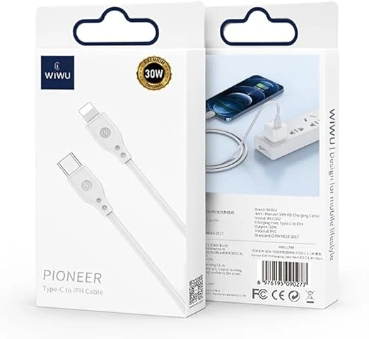 WIWU Pioneer 30W USB-C To Lightning Fast charging Cable, 1M