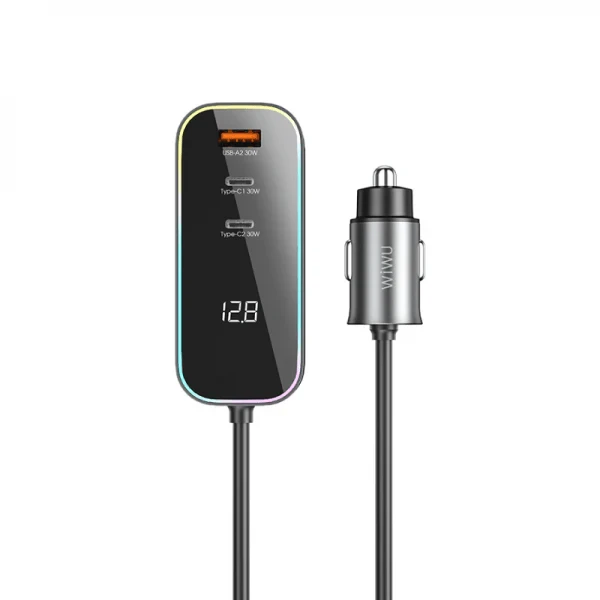 WIWU WI-QC014 120W PD+QC KIRSITE EXTEND FAST CAR CHARGER MULTI-PORT