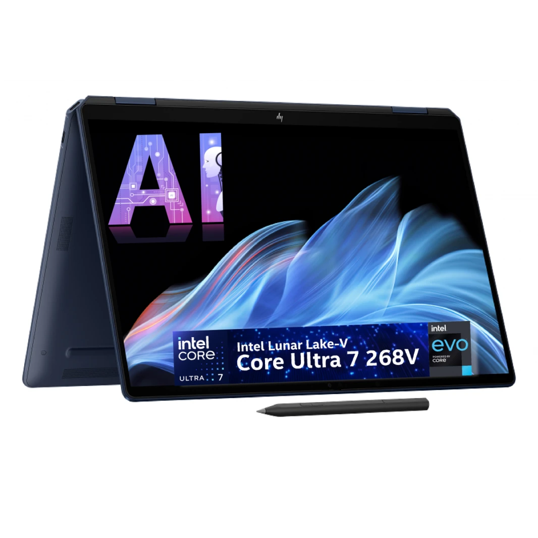 HP OmniBook Ultra Flip Laptop 14-fh0003ne Intel® Core™ Ultra 7 256V Intel® Evo™  2-in-1 16 GB LPDDR5x, 14.0" 3K (2880 x 1800), OLED Micro-Edge, 120 Hz Touch Screen, Windows 11 Home -  Atmospheric blue