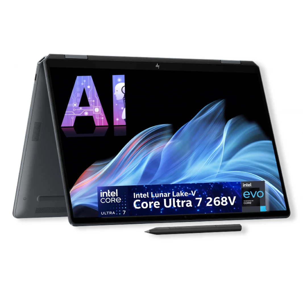 HP OmniBook Ultra Flip Laptop 14-fh0001ne Intel® Core™ Ultra 7 256V Intel® Evo™  2-in-1 16 GB LPDDR5x, 14.0" 3K (2880 x 1800), OLED Micro-Edge, 120 Hz Touch Screen, Windows 11 Home - Eclipse gray
