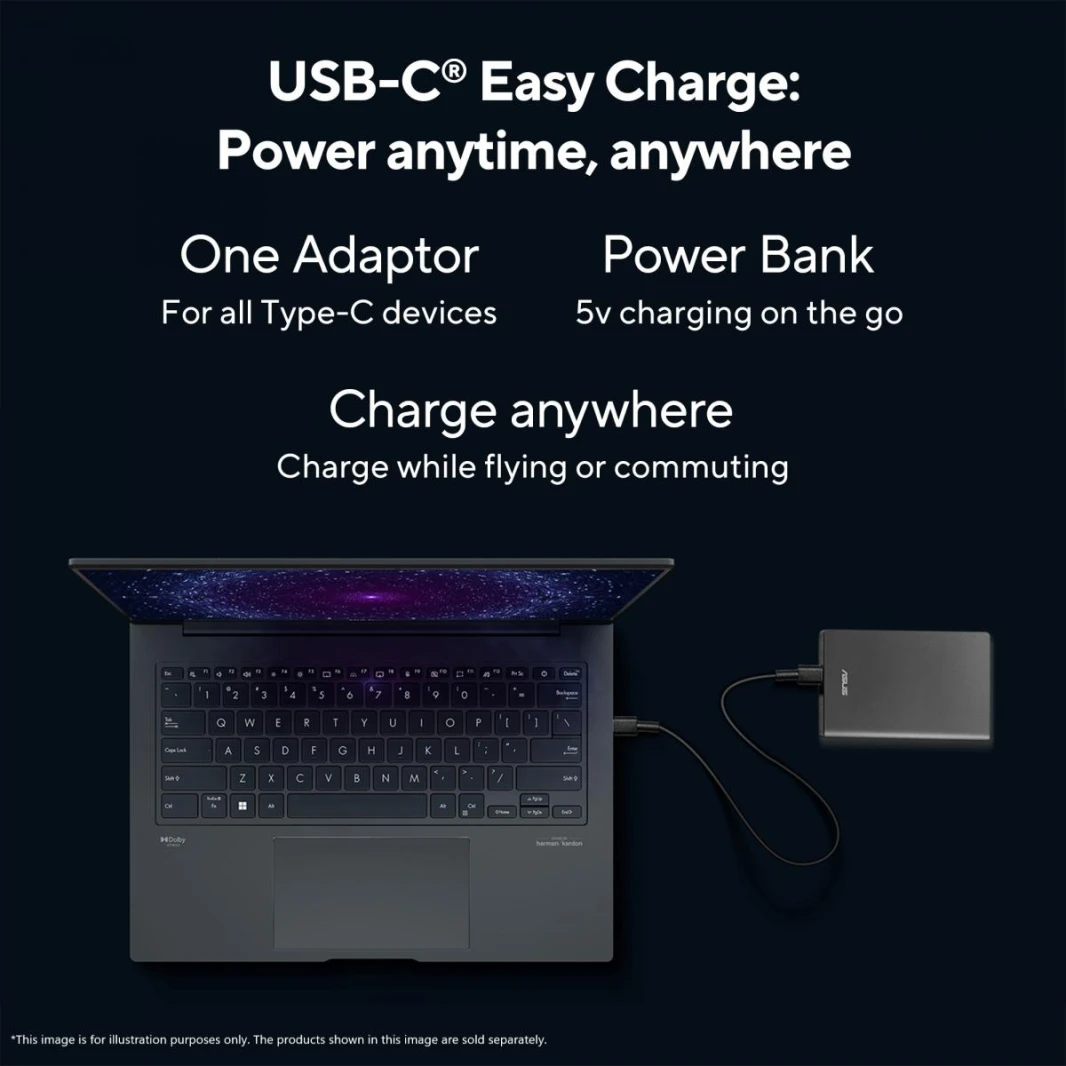 Laptop ASUS Zenbook 14 OLED Light Weight Laptop, Intel vPro® Enterprise Intel® Core™ Ultra 9 Processor 285H Up to 5.4 GHz 14 Inch, 3K (2880 x 1800) OLED TOUCH Ponder Blue - Windows 11 Home