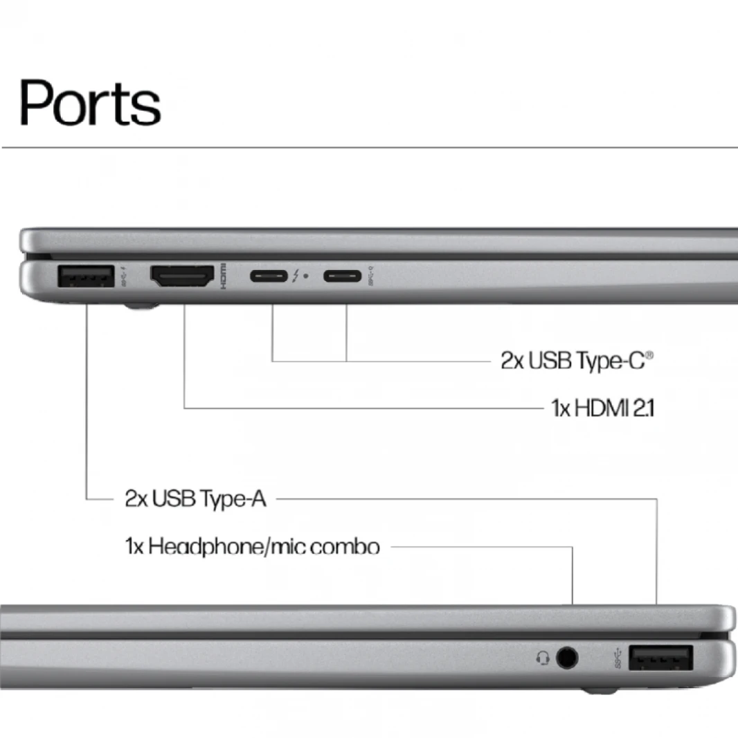 HP Envy x360 2-in-1 Laptop 14-fc0043ne Intel® Core™ Ultra 7 155U Intel® Evo™ 14" Touch-Screen, 3K OLED 120 Hz Windows 11 Home with Tilt Natural Silver Pen - Meteor silver