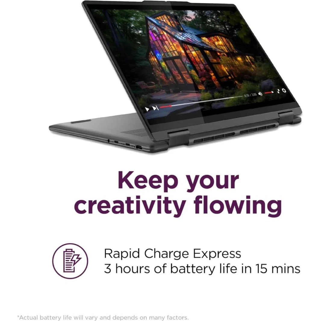 Laptop Yoga 7 2-in-1 16IML9 Intel Core™ Ultra 5 125U Intel® AI Boost 16GB DDR5X 16" WUXGA IPS 300nits Touch Display Windows 11 Home - Storm Grey
