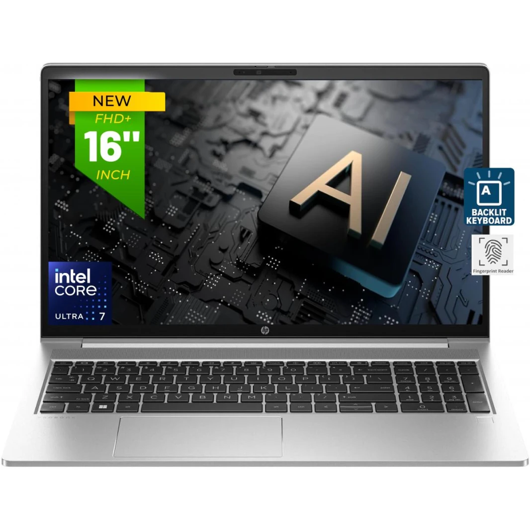 HP ProBook 460 G11 Business Laptop Intel® Core™ Ultra 7 155U, 16 GB DDR5, 512 GB SSD 16" WUXGA (1920 x 1200), IPS - Sliver