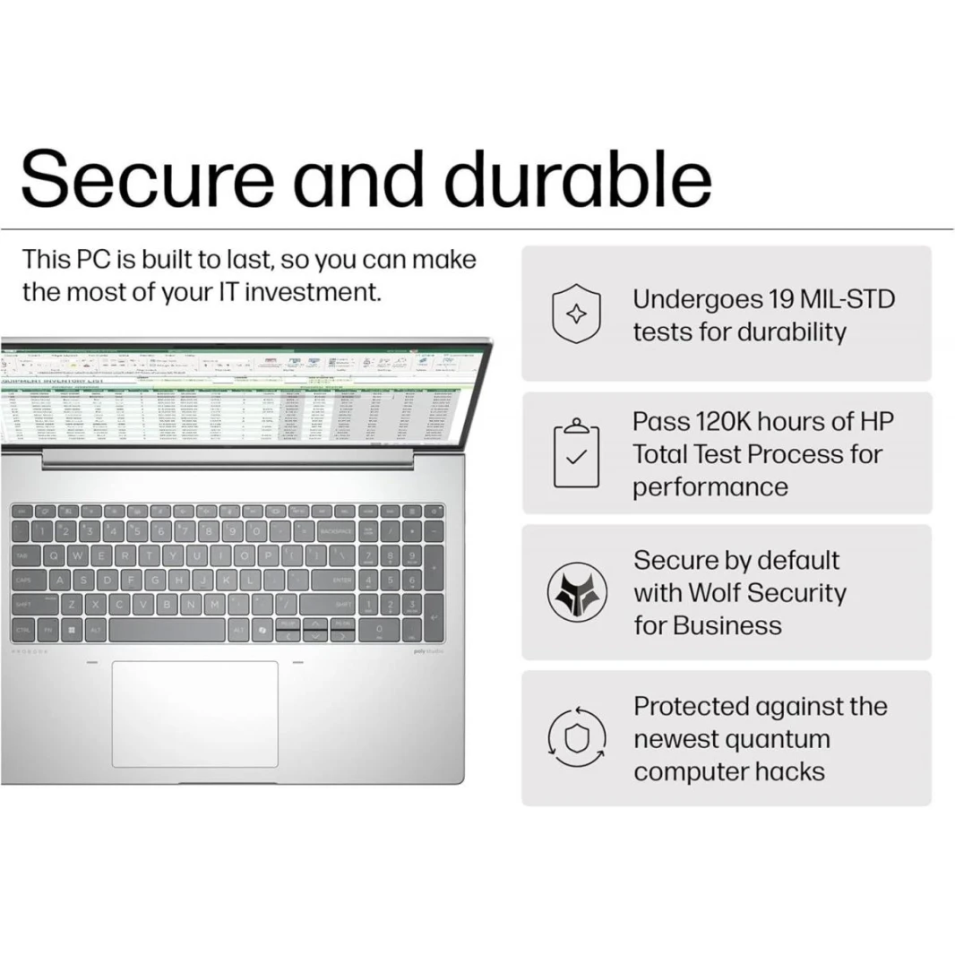 HP ProBook 460 G11 Business Laptop Intel® Core™ Ultra 7 155U, 16 GB DDR5, 512 GB SSD 16" WUXGA (1920 x 1200), IPS - Sliver