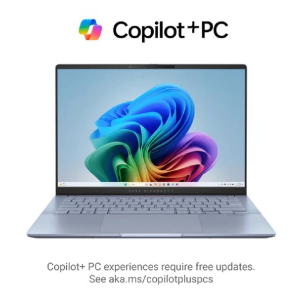 Laptop ASUS VivoBook S14 Super Light with Big Battery Core Ultra 7 256V Processor Intel® AI Boost 16GB LPDDR5X 1TB SSD 14" 3K OLED 120Hz (Mist Blue)