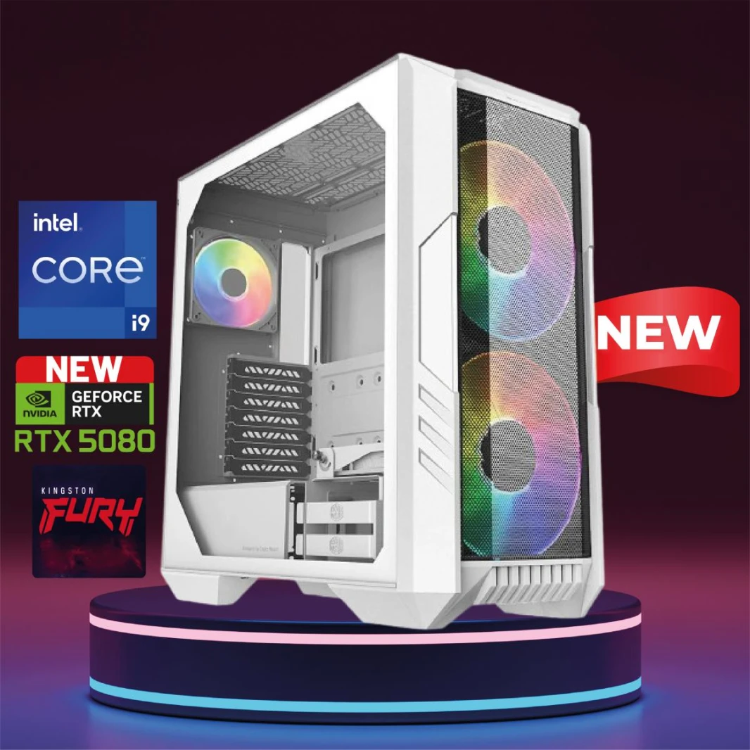 GTS 31 Gaming Desktop | Intel CORE I9 14900K 24 Core ,COOLER MASTER ML360, MSI GeForce RTX 5080 16GB GDDR7 , Renegade Fury 7300Mb/s SSD
