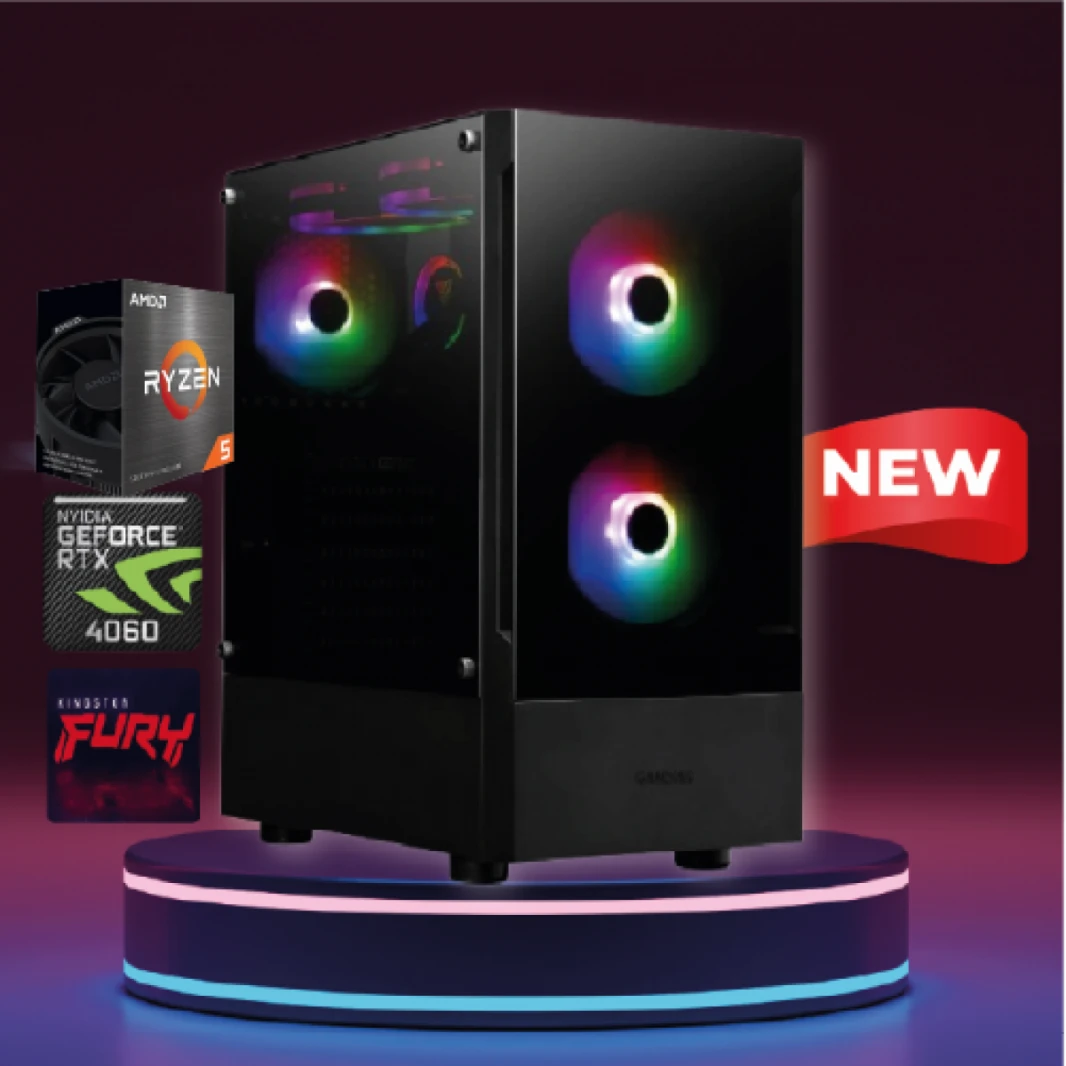 GTS 22 Gaming  Desktop |  AMD Ryzen 5 5600 6 Core , NVIDIA RTX 4060 8GB Graphics Card, 16 DDR4 3600Mhz Kingston Beast RGB , 1TB NV3 SSD