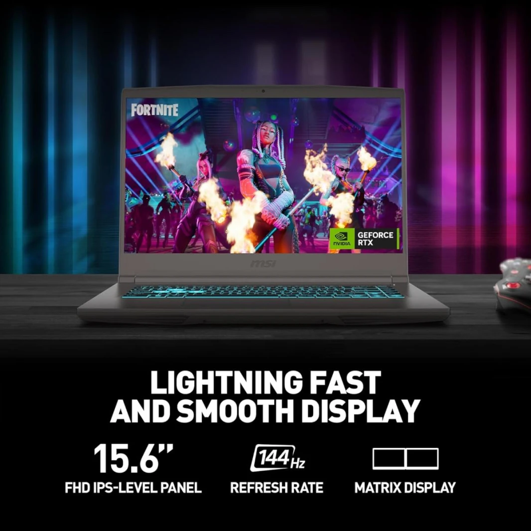 Laptop MSI GF63 Thin Intel® Core™ i7-13620H 10 Core - 16GB DDR4 - 512 SSD -  RTX 2050 4GB DDR6 15.6-inch,FHD 144Hz (1920 x 1080)  IPS-level - 13th Generation