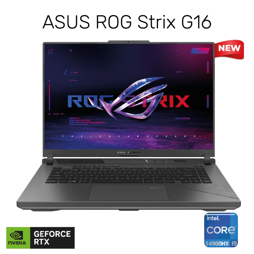 ASUS ROG Strix G16 Gaming Laptop, Intel Core i9-14900HX RTX™ 4060 8GB DDR6 16GB DDR5, 1TB SSD 16" FHD+ 165Hz | Eclipse Gray