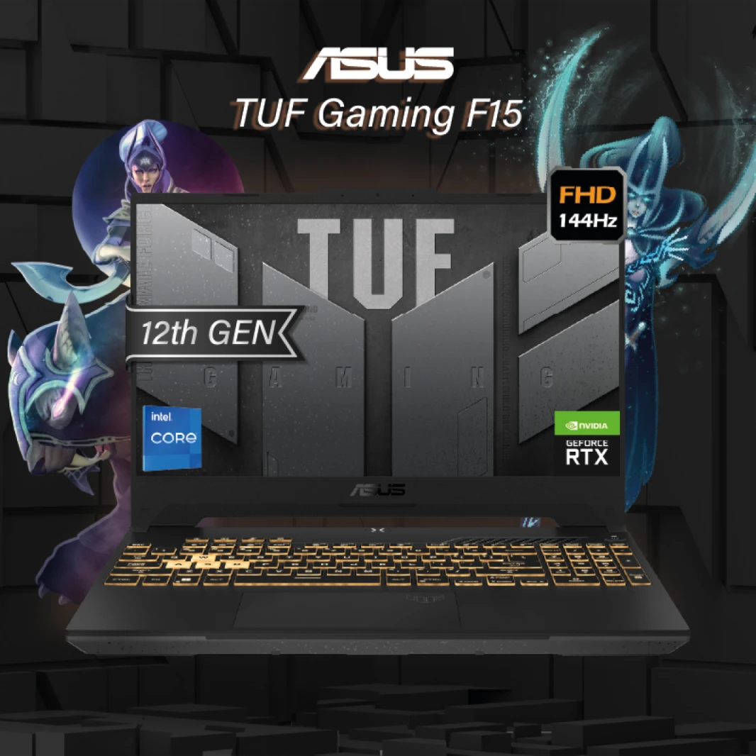 ASUS TUF Gaming F15 FX507ZV4 Core i7-12700H 12th Generation RTX 3050 4GB DDR6 144Hz FHD - Mecha Gray -2023
