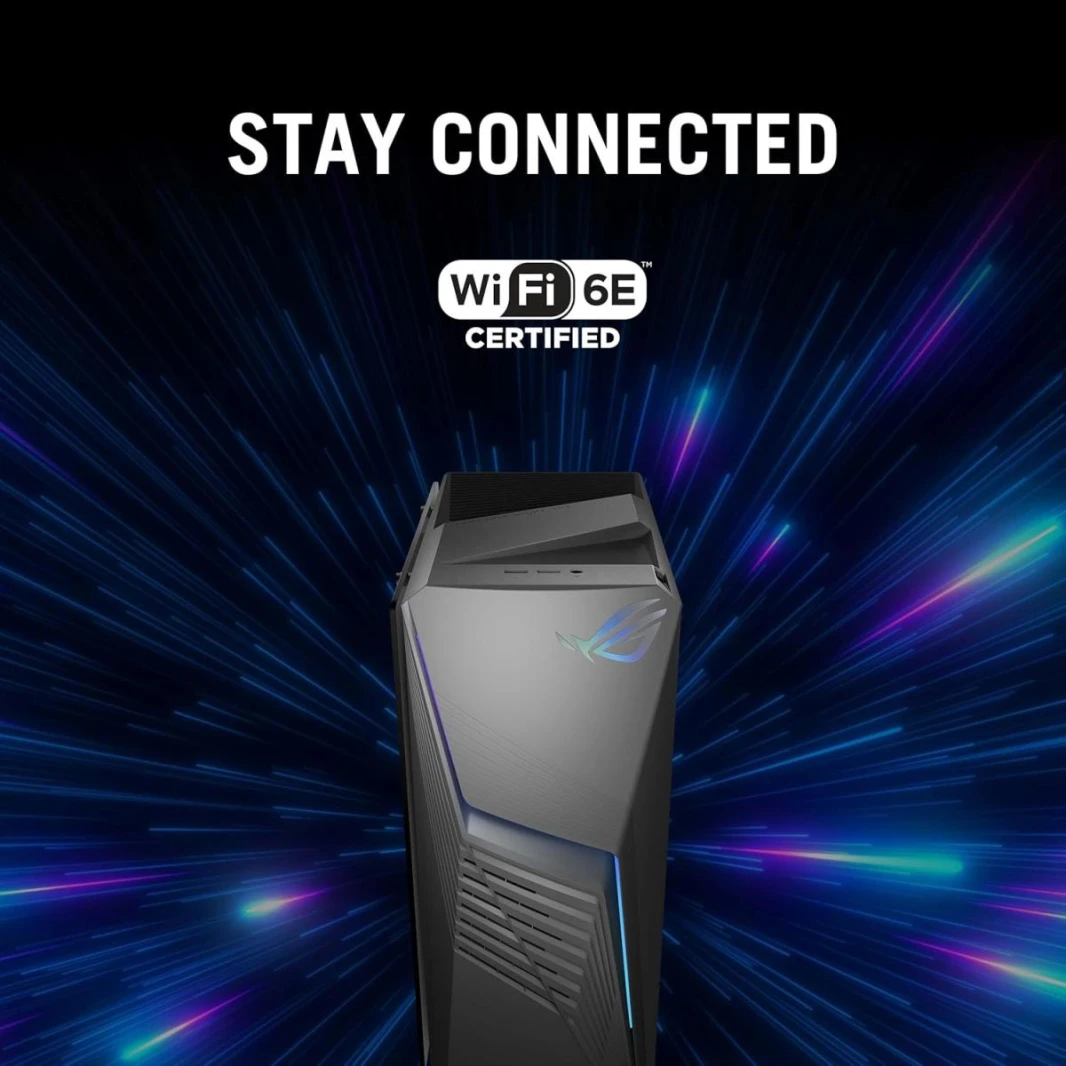 Desktop Gaming ASUS ROG G13CHR | Intel® Core™ i5-14400F Processor Air Cooler, NVIDIA® GeForce® RTX3050 8GB GDDR6 16GB DDR5 WIFI & Bluetooth Integrated - 2 Years Warranty
