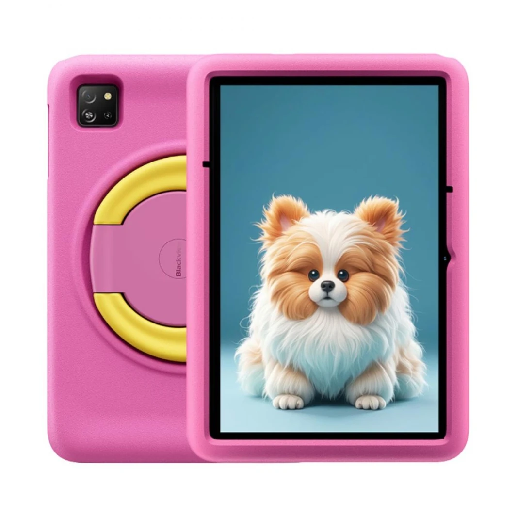 Blackview Kids Tablet,10 inch,12GB+128GB, 5G WiFi,Widevine L1,Parent Control,Kids Space for Toddler,Android 14, Tab A6Kids with case (Pink)