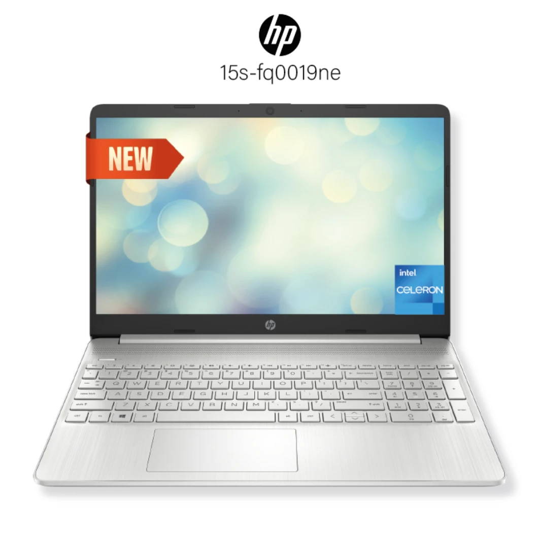 HP Laptop 15s-fq0019ne Intel Celeron N4120 8GB DDR4 256 GB SSD 15.6" HD (1366 x 768), micro-edge - Silver