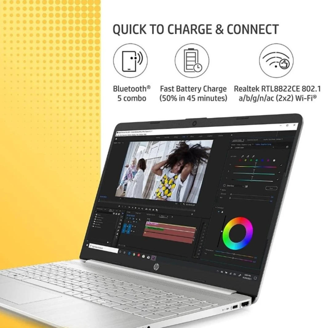 HP Laptop 15s-fq0019ne Intel Celeron N4120 8GB DDR4 256 GB SSD 15.6" HD (1366 x 768), micro-edge - Silver