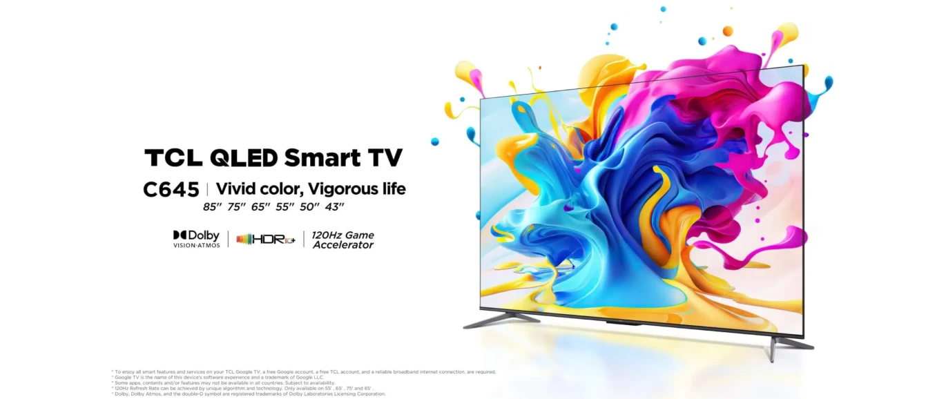 شاشة تلفزيون تي سي ال يدعم تقنية HDR10، بمعدل تحديث 120 هرتز، مزود بمنافذ HDMI 1.4 وHDCP 1.4 وHDCP 2.2، معالج AIPQ، بالإضافة إلى دعم تقنية Dolby Vision وDolby Atmos.