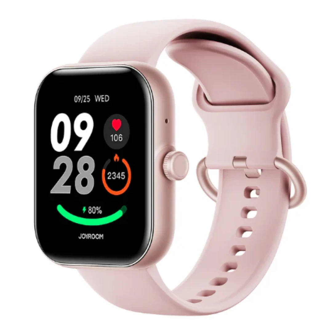 JOYROOM JR-FT5 Plus Fit-Life Series Smart Watch (Answer/Make Call) Black Apple IOS, Android - Silver - 18 Months Warranty - Pink