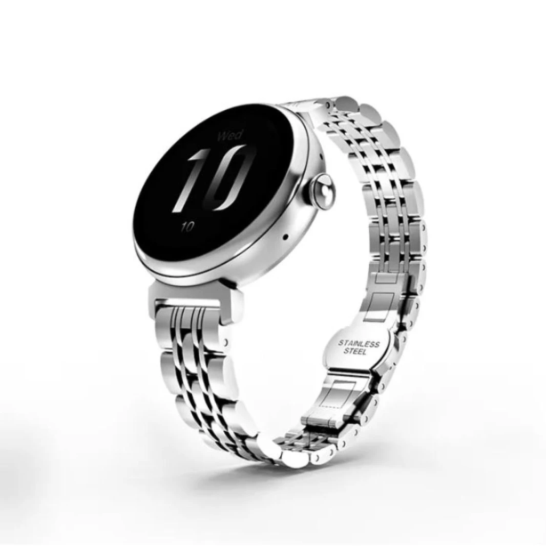 HiFuture Woman Future Aura 41mm AMOLED Wireless Calling Bluetooth SmartWatch - Silver