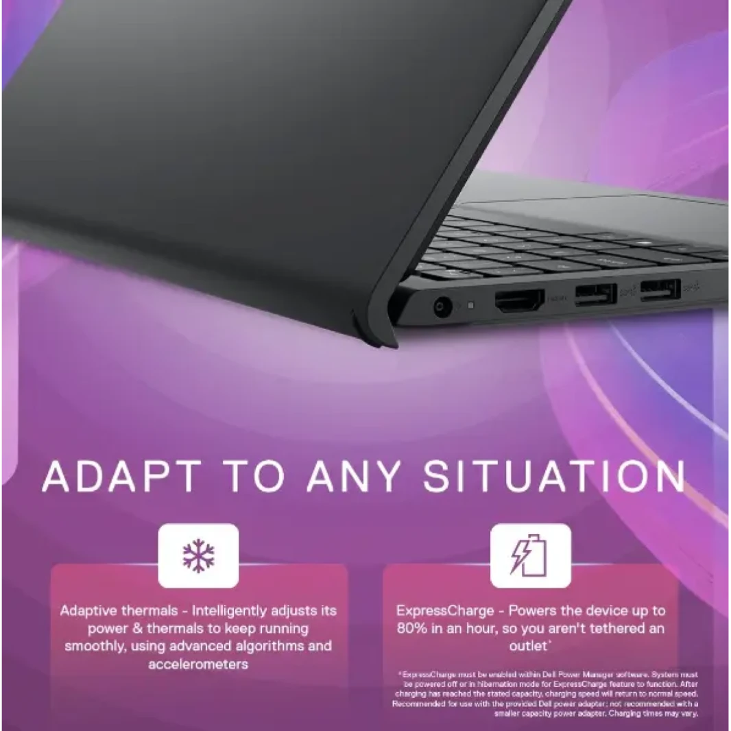 NEW Laptop Dell Vostro 3530 Intel Core i7-1355U 10 Up to 5.0GHz Processor 16GB DDR4 (Customized), 512GB SSD, 15.6" FHD 120Hz - 13th Generation  / Black
