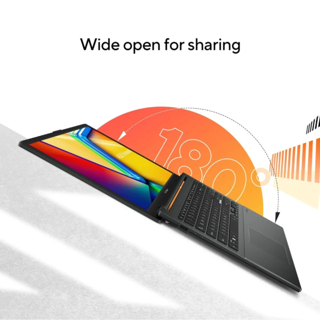 Laptop ASUS Vivobook 16 Ryzen™ 7 7730U 16.0" FHD+ Slim military-grade standard 16GB DDR4 Customized - Indie Black 7th Generation