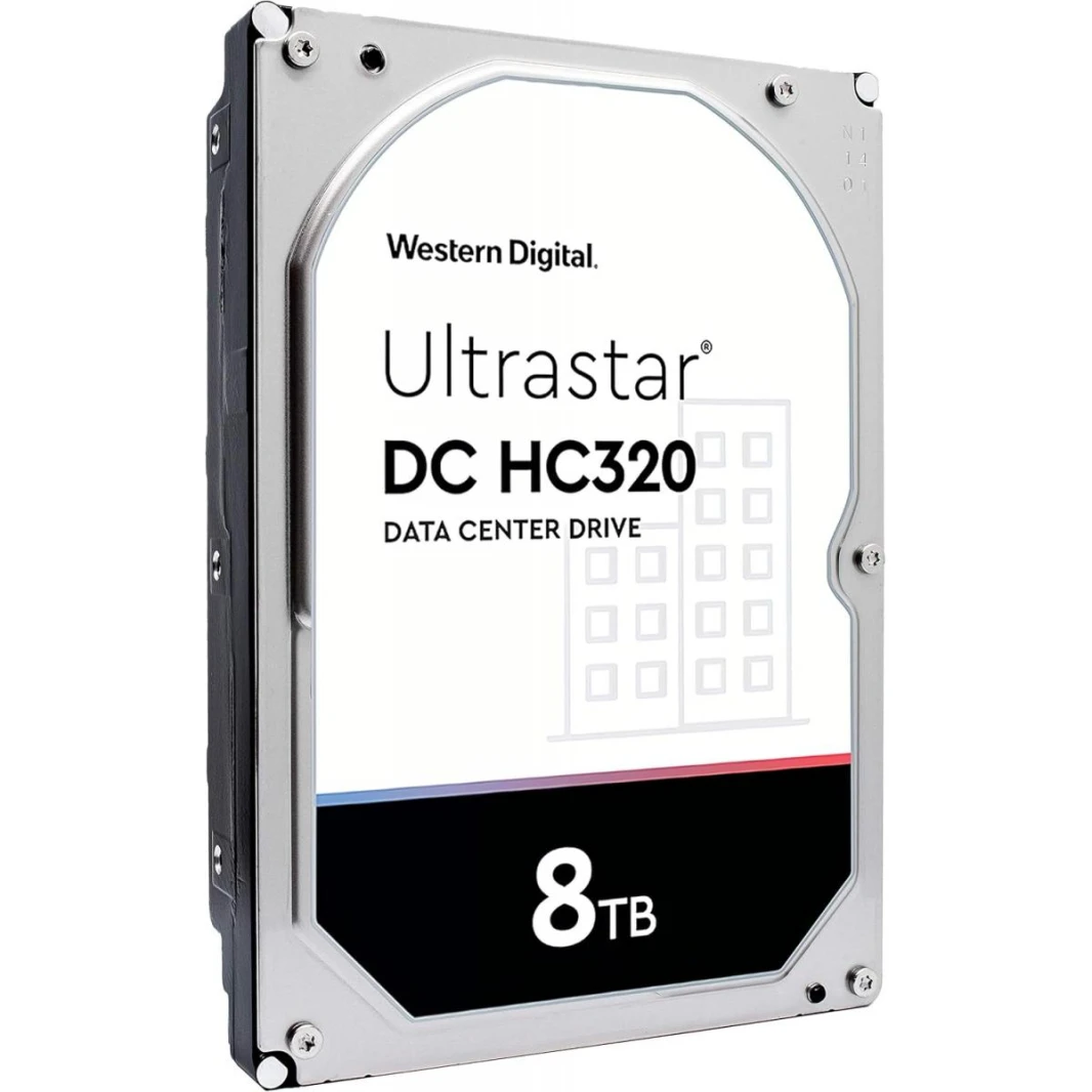 WD Western Digital 8TB Ultrastar DC HC320 SATA HDD - 7200 RPM Class, SATA 6 Gb/s, 256MB Cache, 3.5" - HUS728T8TALE6L4