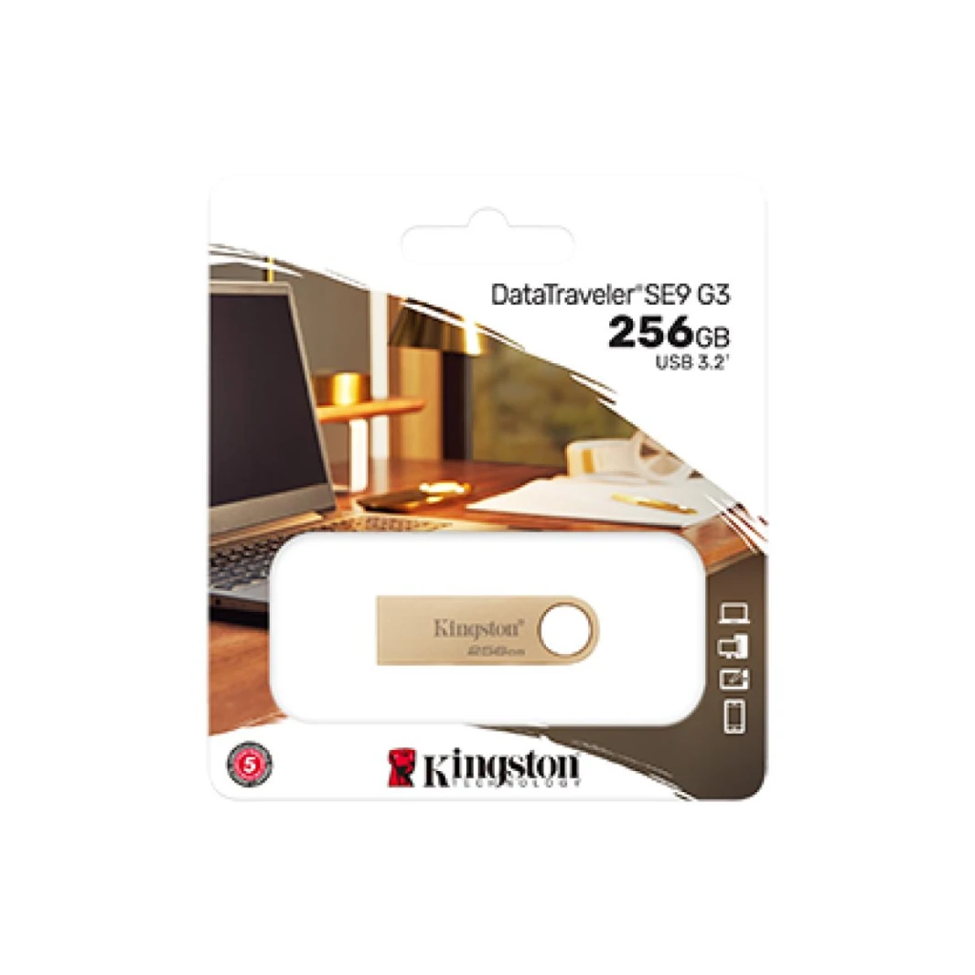 Kingston DataTraveler SE9 G3 - 256 GB - USB Flash Drive USB 3.2  flash drive up to 220MB/s read and 100MB/s write