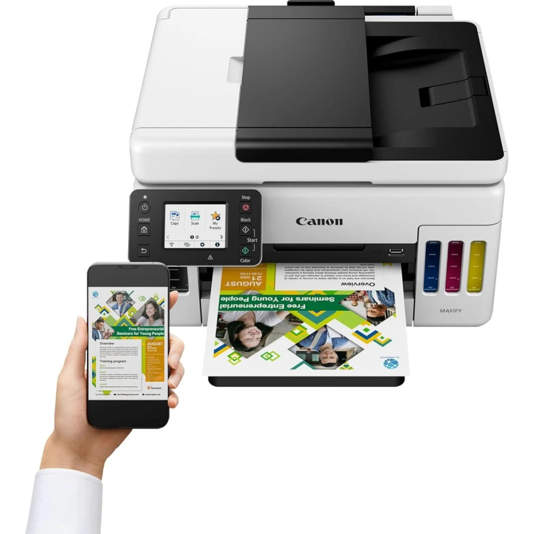 Canon MAXIFY GX6040 Multifunction Printer with Colour Ink Tank (Copy+Scan/WiFi) Automatic Document Feeder