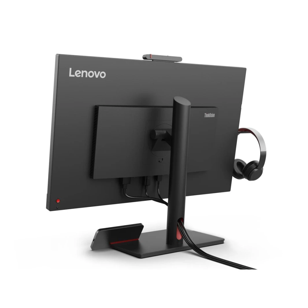 Lenovo ThinkVision T27hv-30 27" IPS 2K 75Hz E-Meeting Monitor Built In 5MP IR+RGB Webcam & Speakers & Mic 16.7 / HDMI 2.1, DP, USB C & USB Hub Adjustable Stand