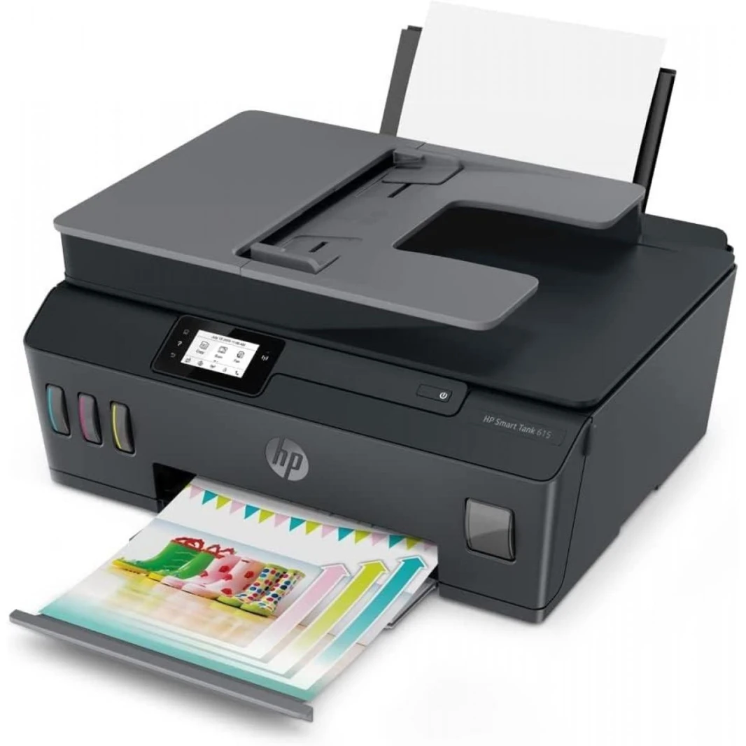 HP Smart Tank 615 Wireless, Print, Copy, Scan, Fax, Automated Document Feeder, All In One Printer Up-to 3 Years Of Ink Included In The Box - Black