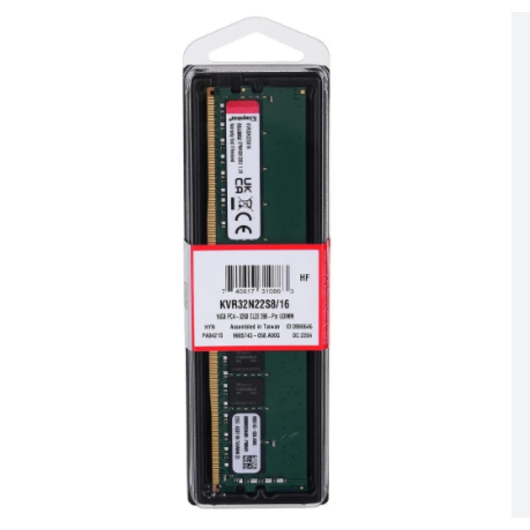 Kingston Ram 16GB DDR4 3200MT/s Non-ECC Unbuffered DIMM CL22