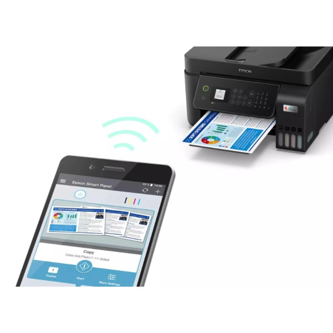 Epson EcoTank L5290 A4 Wi-Fi All-in-One Ink Tank Print, Scan, Copy, Fax with ADF Borderless printing up to 4R Wi-Fi Direct