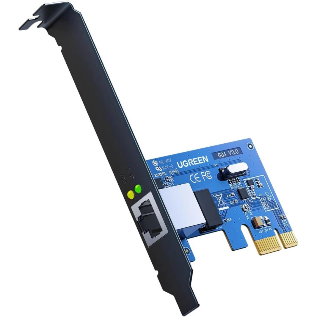 UGREEN Gigabit Ethernet PCI Express PCI-E Network Controller Card 10 100 1000Mbps RJ45 LAN Adapter Converter for Desktop PC