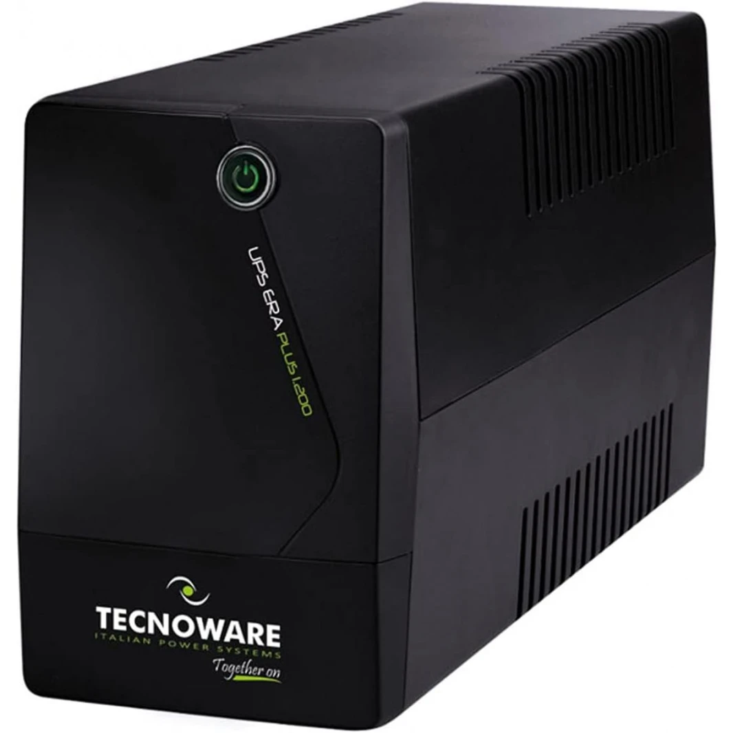 Tecnoware ERA PLUS 800 TOGETHER ON UPS - Uninterruptible Power Supply - 2 universal output sockets - Autonomy up to 15 min with 1 PC or 40 min with Modem Router - Power 800 VA