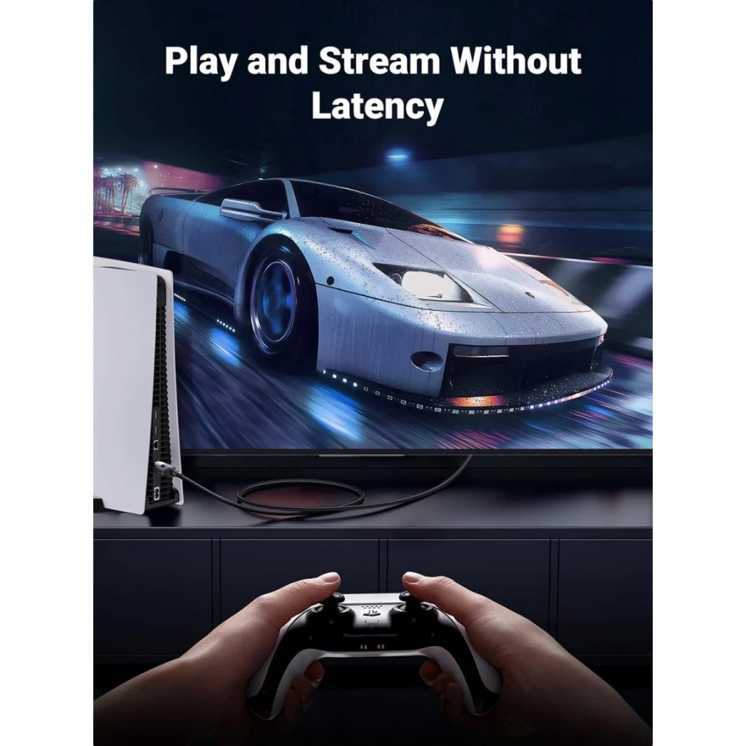 UGREEN Cat 8 Ethernet Cable 5m, High Speed Braided 40Gbps 2000Mhz Network Cord Cat8 RJ45 Shielded Indoor Heavy Duty LAN Cables Compatible for Gaming (5m)