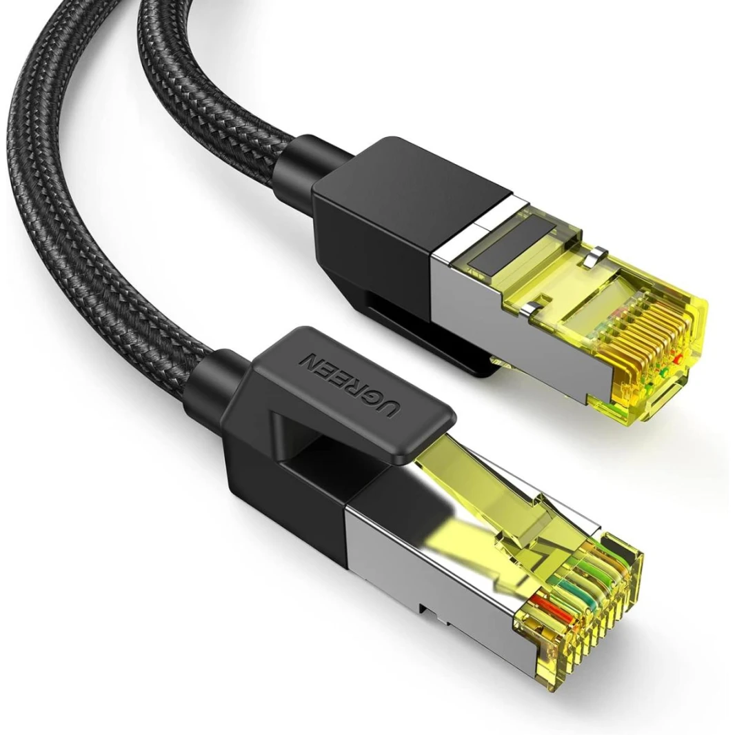 UGREEN Ethernet Cable 3M, Braided Cat 7 10Gbps 600MHz Lan Network RJ45 Cable High-Speed Double Shield Internet Cord Compatible (3m)