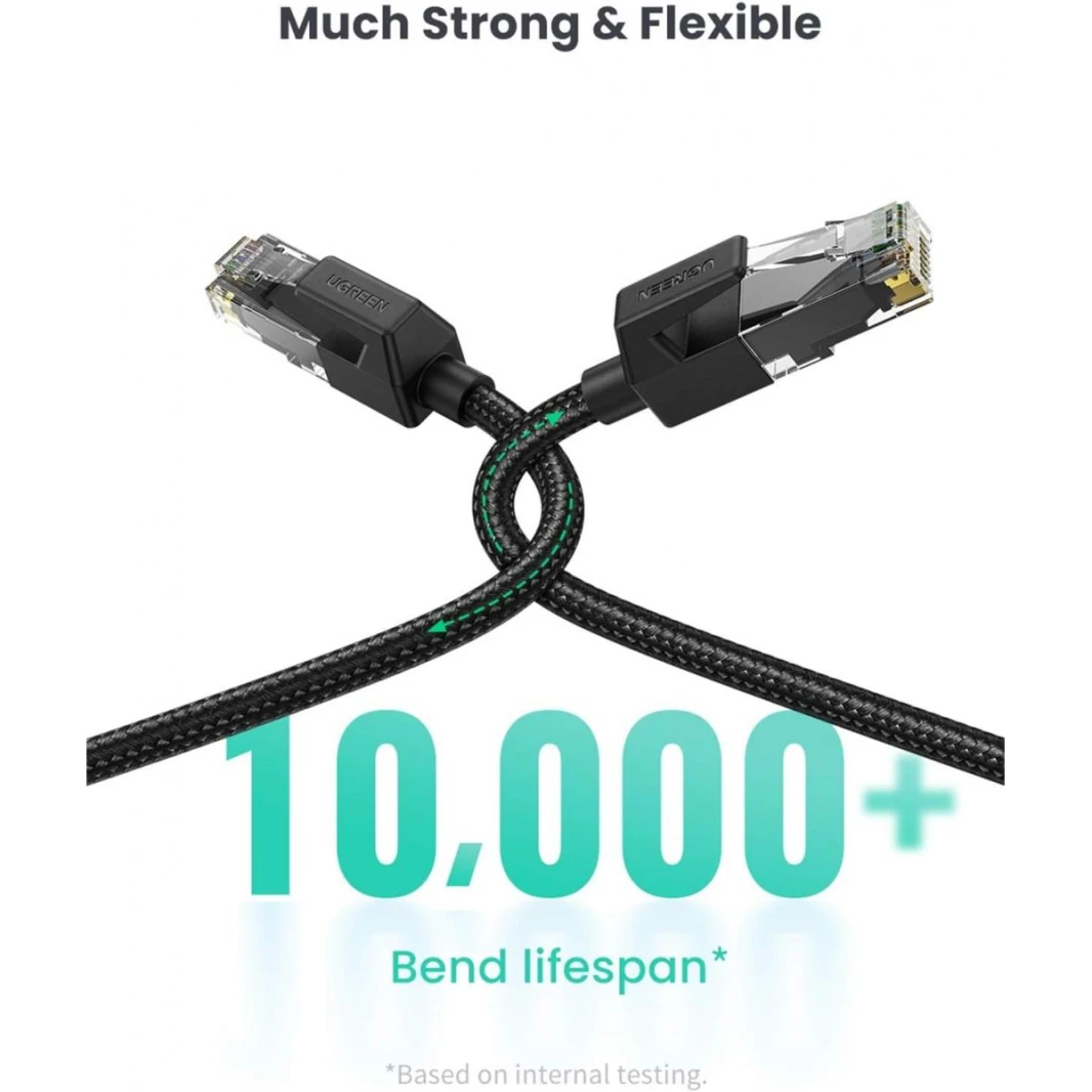 UGREEN Cat 6 Ethernet Cable Braided Cat6 Gigabit High Speed 1000Mbps Internet Cable RJ45 Shielded Network LAN Cord - 10m