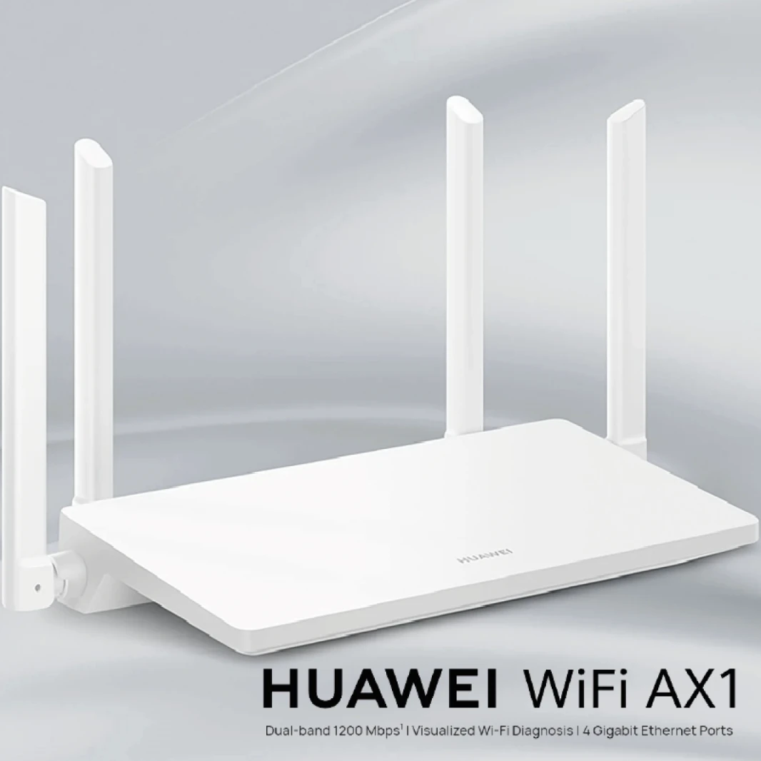 HUAWEI WiFi  Wireless AX1 Router AC1200 - 5 GHz & 2.4 Ghz Support , 4 Gigabit Ethernet LAN, Multi Mode