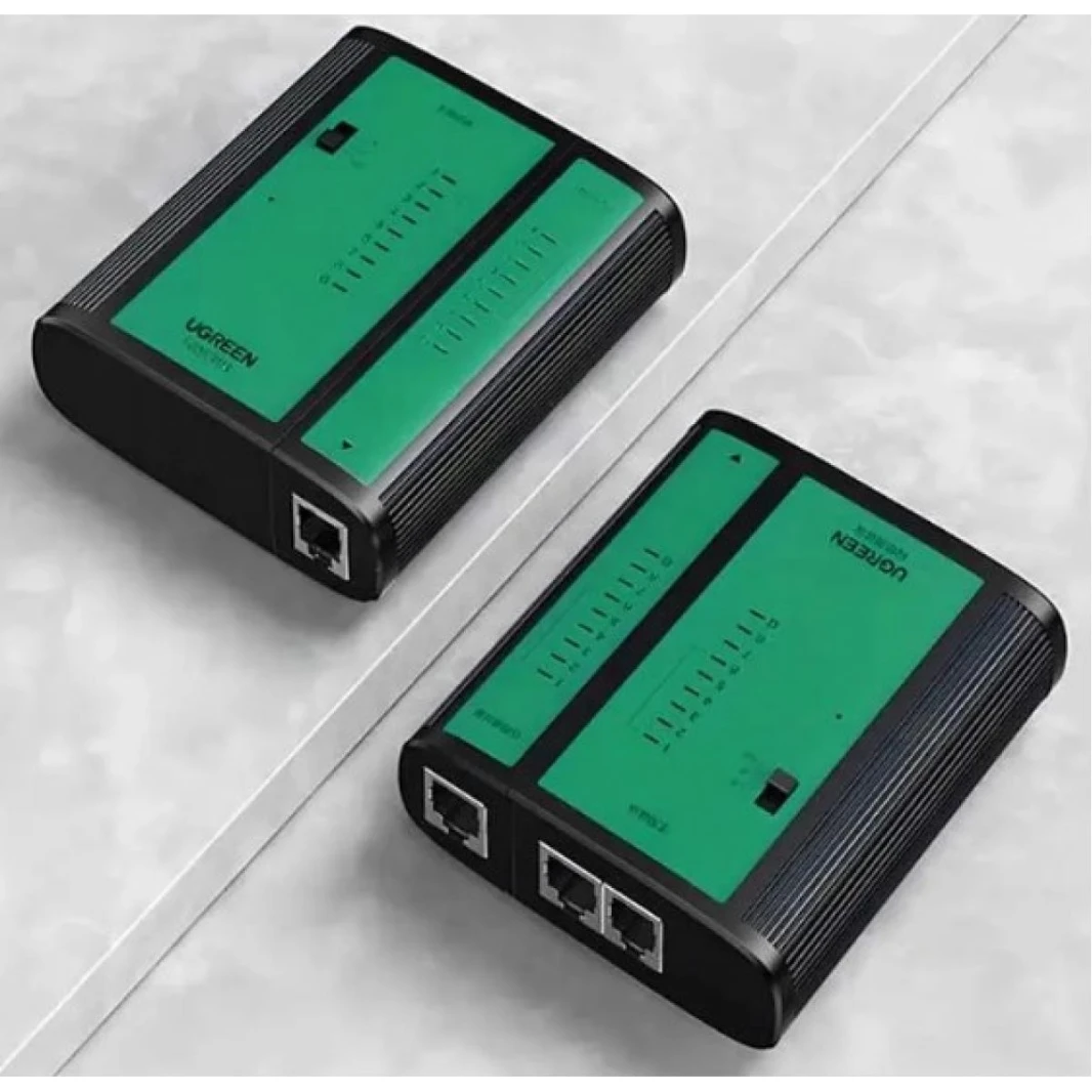 UGREEN Network & Telephone Cable Tester LAN RJ45, RJ11 and BNC Coaxial Cable Tester Test Ethernet, Phone, and Coax Cables Includes Remote Unit and LED Indicators For Network Cable Verification