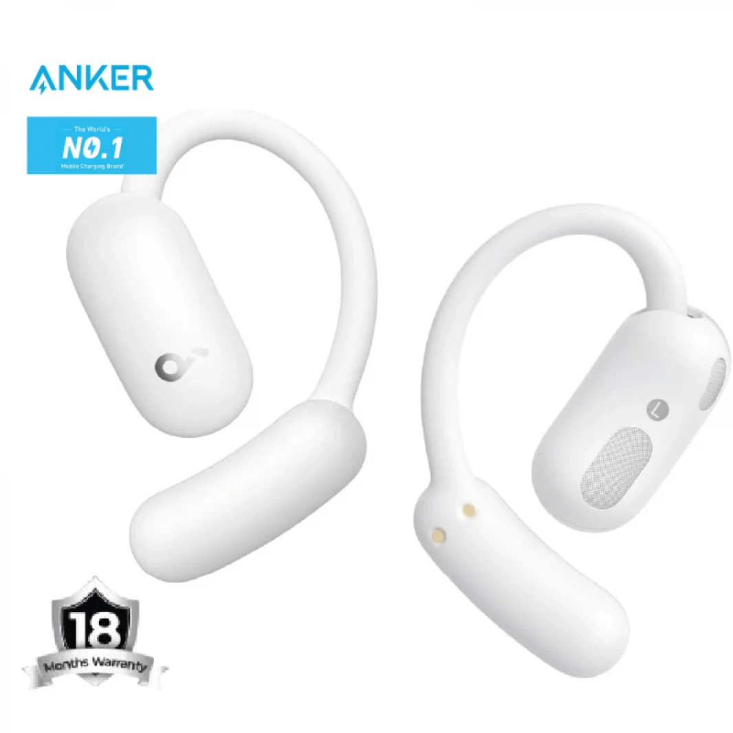 Soundcore AeroFit 2 by Anker, Open-Ear Headphones, Adjustable Ear Hooks, Snug Fit, Rich Bass, Hi-Res, 42H Playtime, Bluetooth 5.4, IP55, AI Clear Calls, Wireless Charging,Translation Earbuds Real Time - 18 Month Warranty
