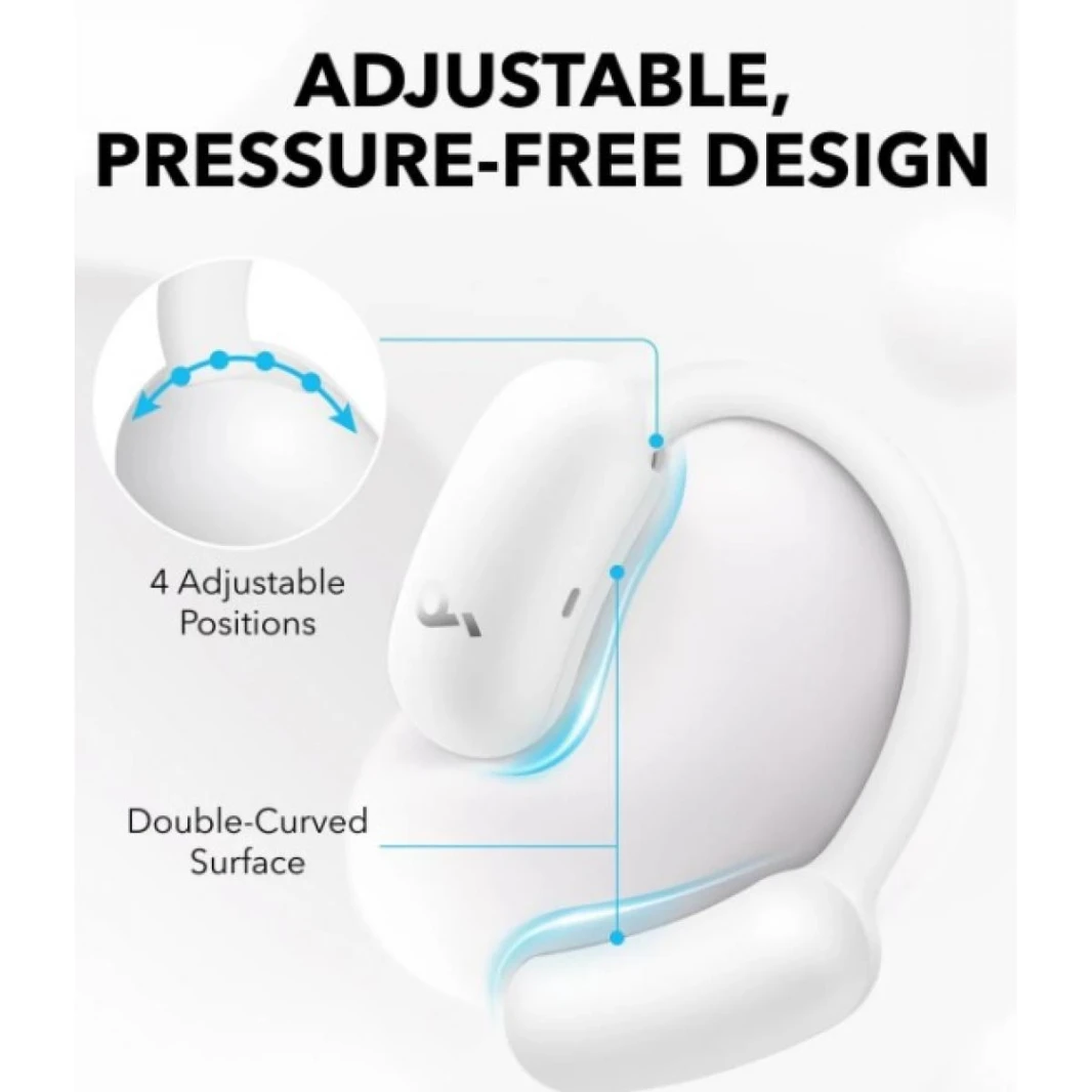 Soundcore AeroFit 2 by Anker, Open-Ear Headphones, Adjustable Ear Hooks, Snug Fit, Rich Bass, Hi-Res, 42H Playtime, Bluetooth 5.4, IP55, AI Clear Calls, Wireless Charging,Translation Earbuds Real Time - 18 Month Warranty