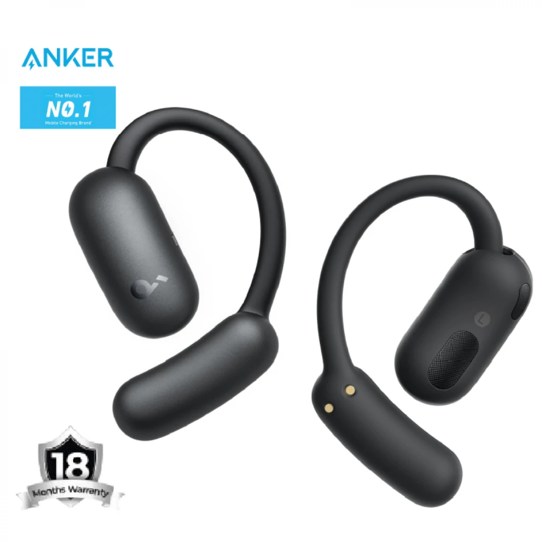 Soundcore AeroFit 2 by Anker, Open-Ear Headphones, Adjustable Ear Hooks, Snug Fit, Rich Bass, Hi-Res, 42H Playtime, Bluetooth 5.4, IP55, AI Clear Calls, Wireless Charging,Translation Earbuds Real Time - 18 Month Warranty