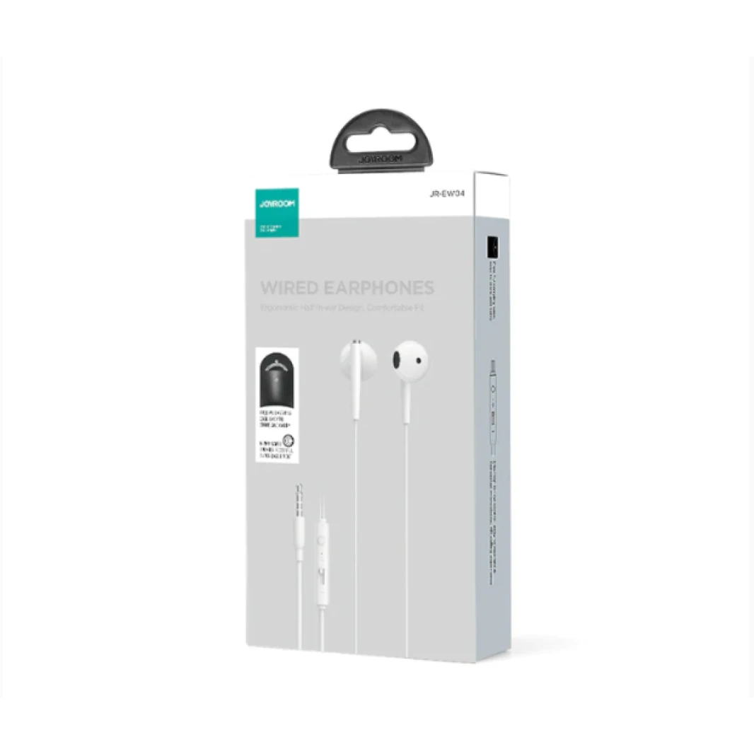 Joyroom JR-EW04 Wired Series Half In-Ear Wired Earphones