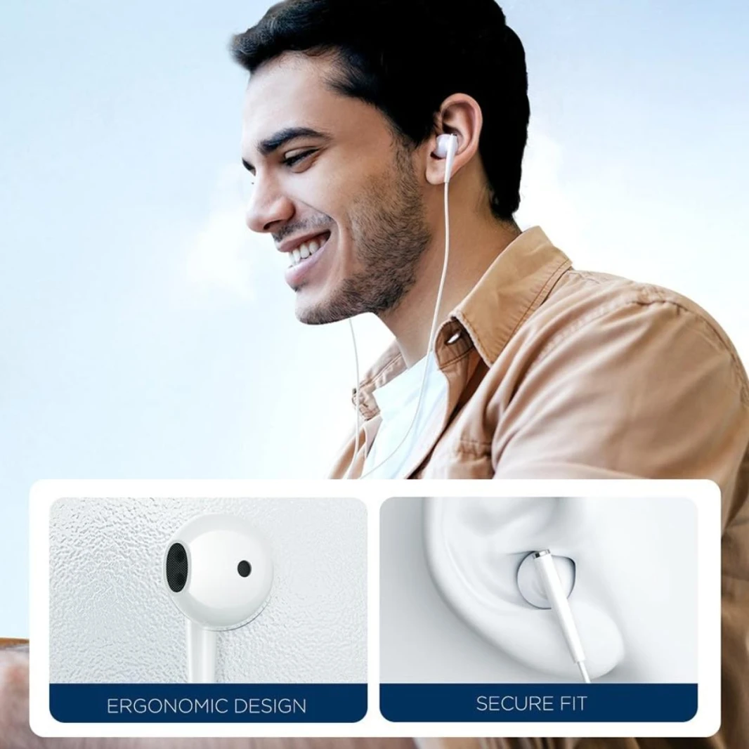 Joyroom JR-EW04 Wired Series Half In-Ear Wired Earphones