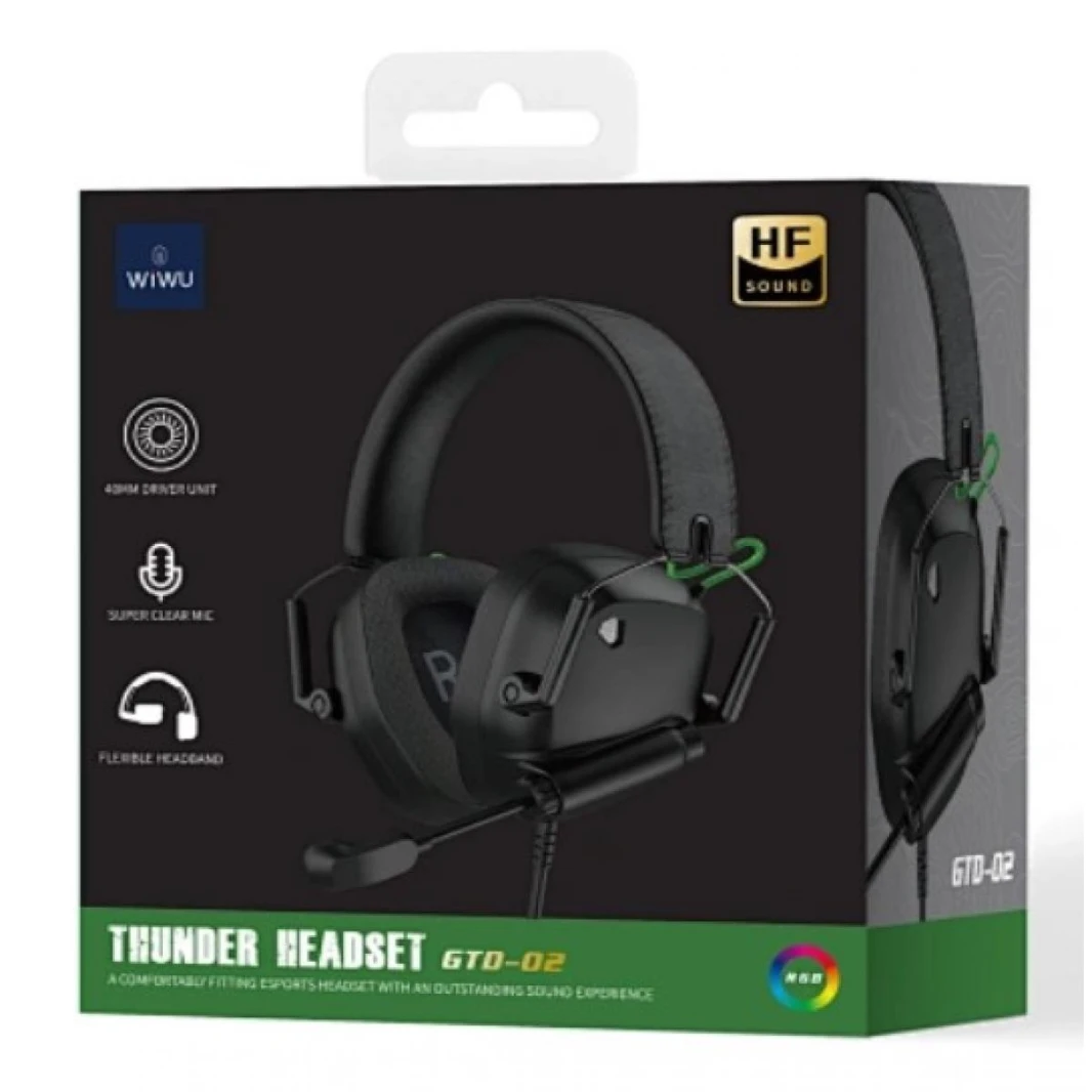 WiWU New Products Gaming Headset Bluetooth Dual Connection GTD-02 Gaming Headset 3.5mm & USB