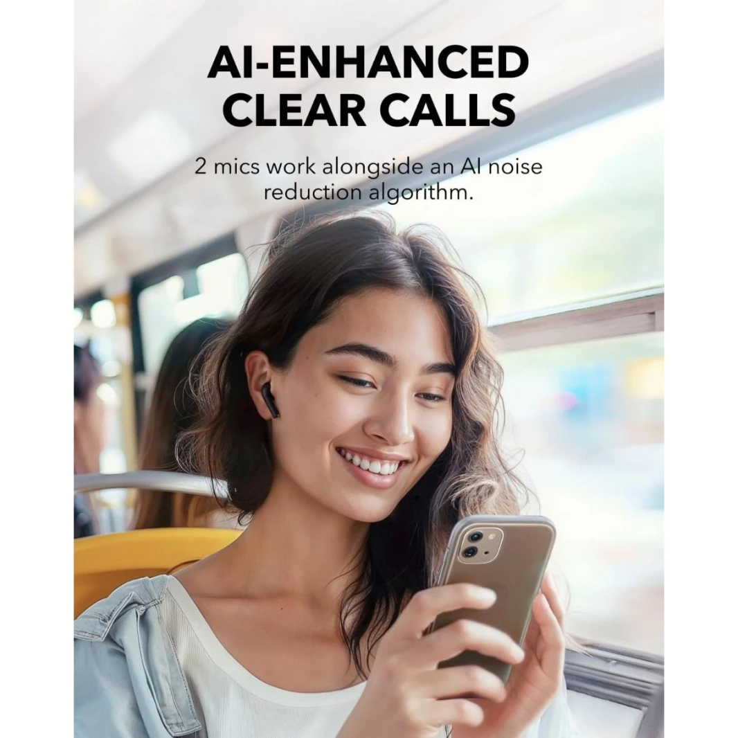 Soundcore K20i Anker, Semi-in-Ear Earbuds, Bluetooth 5.3, 36H Playtime, Fast Charge, Clear Sound, Comfortable, ENC 2-Mic, Custom EQ, IPX5,  App Control Blue - 18 Month Warranty